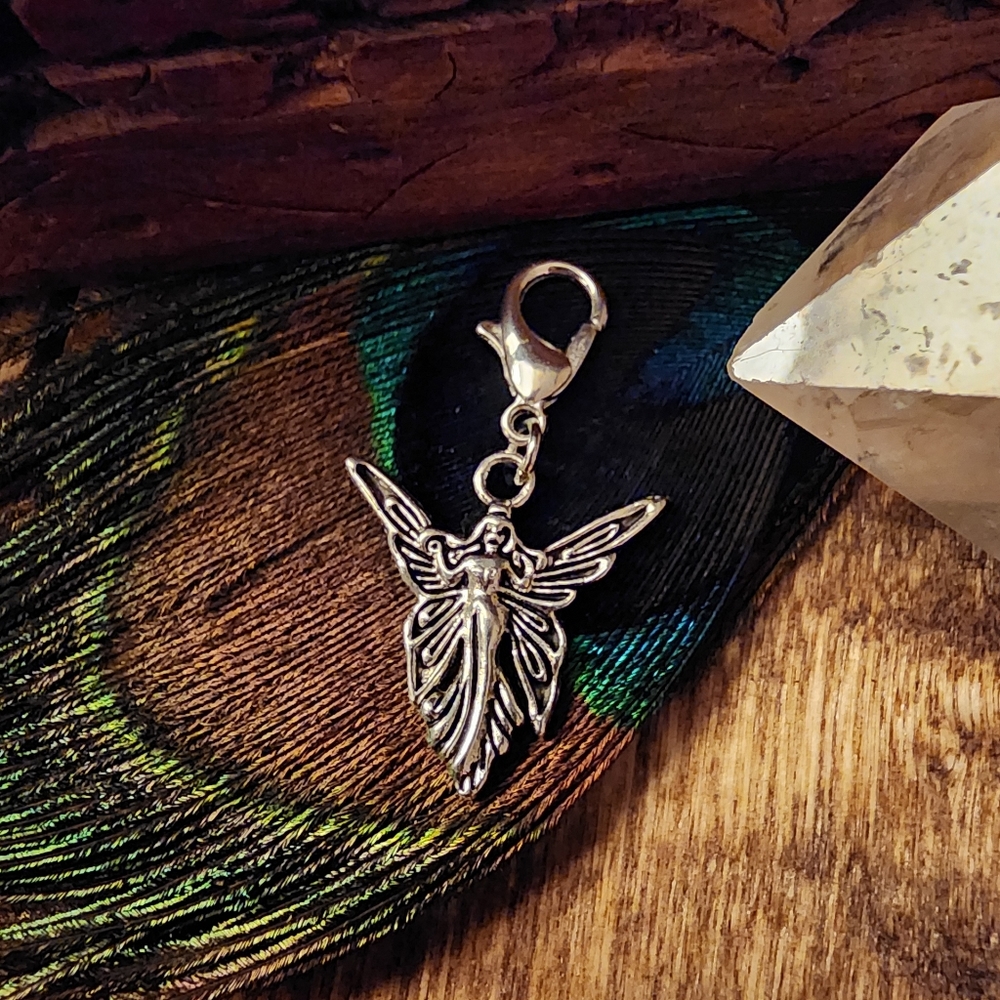 5/$25 Fairy Angel Charm for Bracelet Zipper Wallet Bag Fantasy Fae Clipon Charm